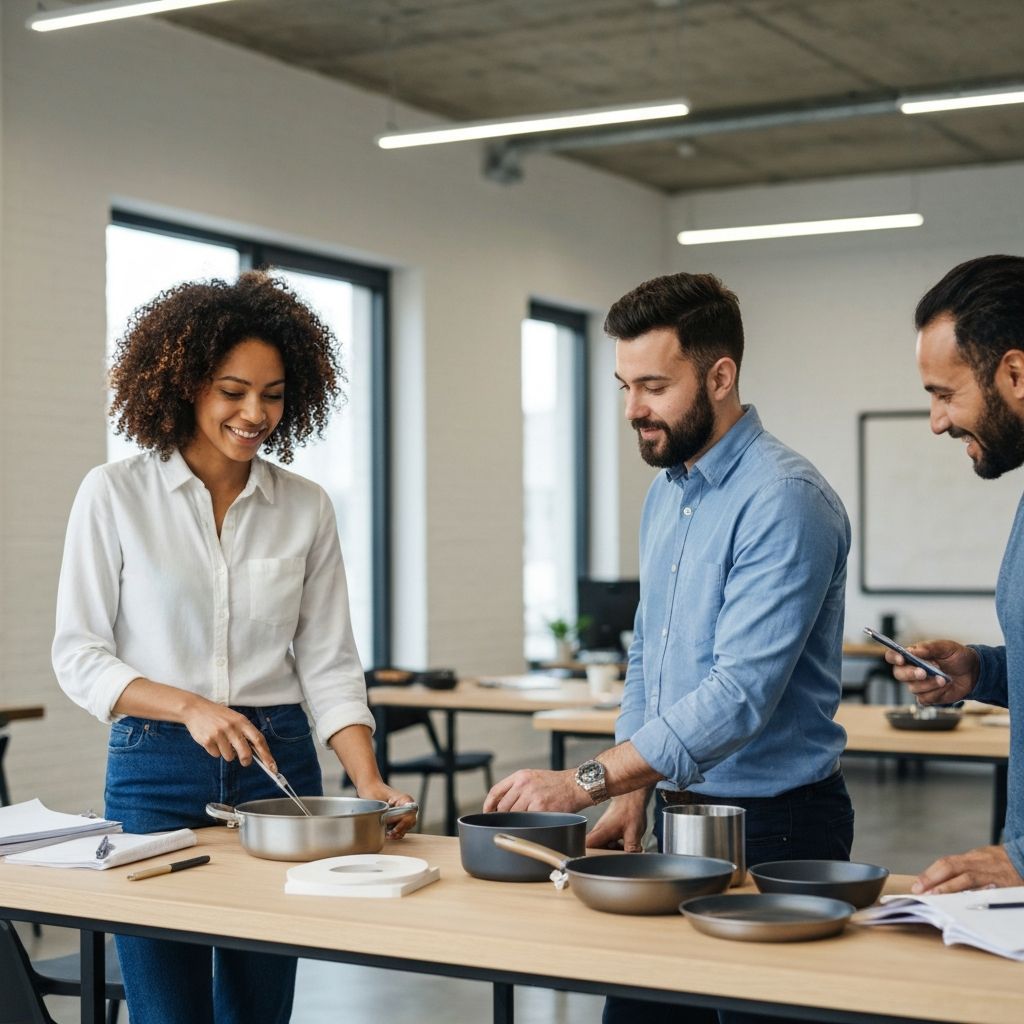 Sensarte team working on cookware innovation